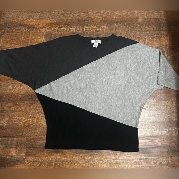 Magaschoni Cashmere Blend Dolman Top Color Block Size Large - Picture 2 of 4